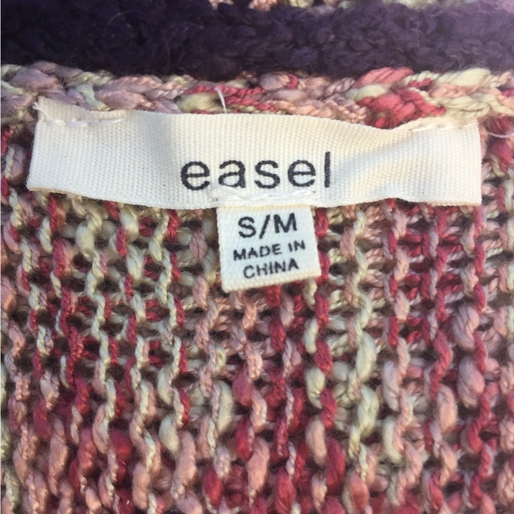 Easel 3/4 sleeve loose weave variegated rose, free shipping always HP 26x4 - Picture 3 of 8